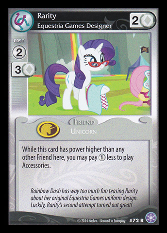 Rarity, Equestria Games Designer 